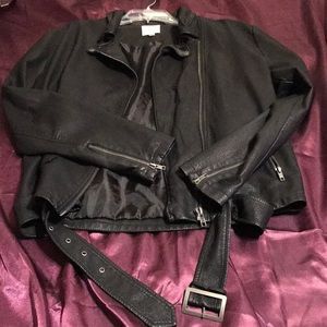 SILENCE + NOISE VEGAN LEATHER JACKET